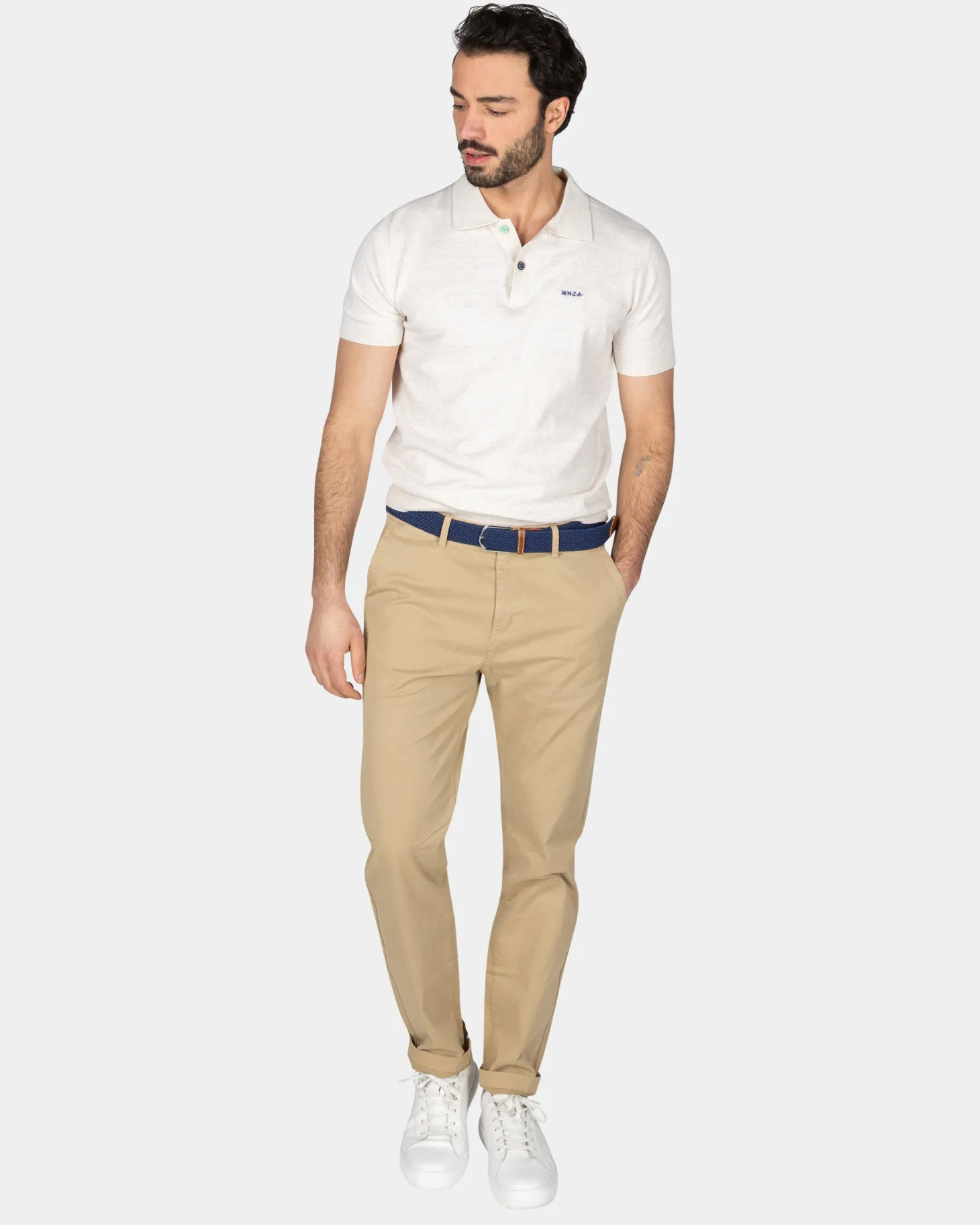 Basic beiges Poloshirt