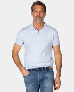 Basic hellblaues Poloshirt