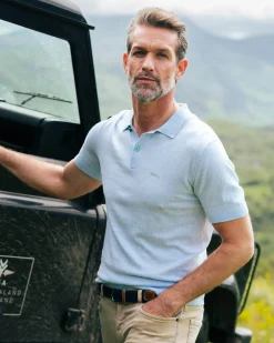 Basic hellblaues Poloshirt