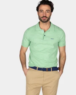 Basic knallgrünes Poloshirt