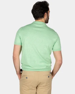 Basic knallgrünes Poloshirt