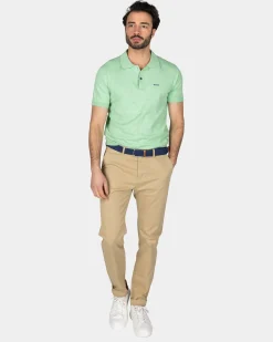 Basic knallgrünes Poloshirt