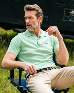 Basic knallgrünes Poloshirt