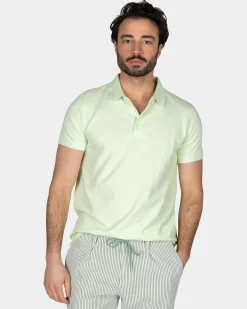 Basis mintgrüne Baumwollpolo