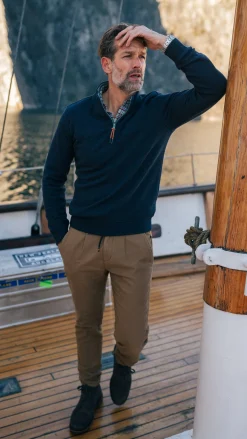 Baumwoll Dunkelbraune Chino - Dark Mocca