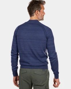 Baumwoll-Cardigan mit Reißverschluss - Dusk Navy
