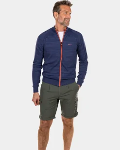 Baumwoll-Cardigan mit Reißverschluss - Dusk Navy