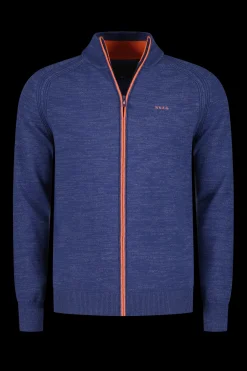 Baumwoll-Cardigan mit Reißverschluss - Dusk Navy