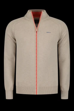 Baumwoll-Cardigan mit Reißverschluss - Shimmering Sand