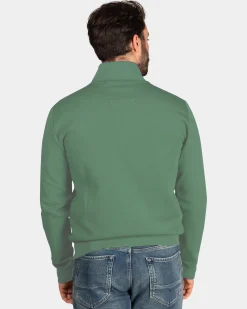 Baumwoll-Cardigan mit Stretch - Amazon Green