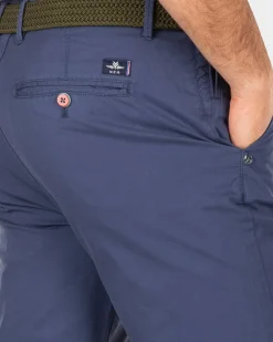 Baumwoll-Chino mit Stretch - Dusk Navy