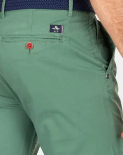 Baumwoll-Chino mit Stretch - aMazoN greeN