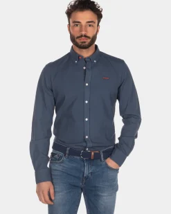 Baumwollhemd - Green Grey