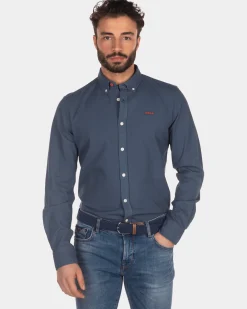 Baumwollhemd - Green Grey