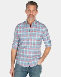 Baumwollhemd mit Karomuster - Blue Multicolour