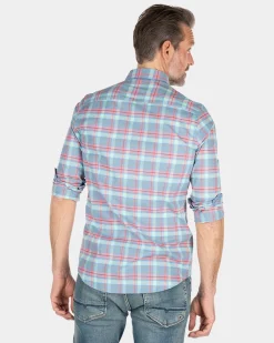 Baumwollhemd mit Karomuster - Blue Multicolour