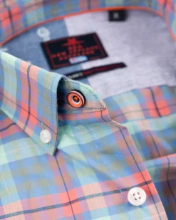 Baumwollhemd mit Karomuster - Blue Multicolour