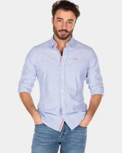 Baumwollhemd mit langen Ärmeln - Rhythm Blue