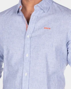 Baumwollhemd mit langen Ärmeln - Rhythm Blue