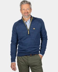 Baumwoll-Kaschmir-Pullover Graham - Ink Navy