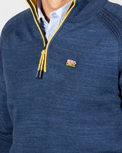 Baumwoll-Kaschmir-Pullover Graham - Ink Navy