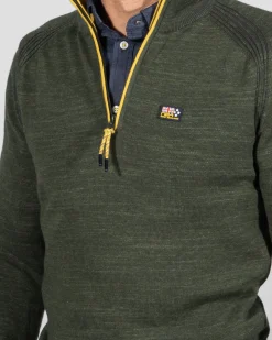 Baumwoll-Kaschmir-Pullover Graham - Eucalyptus Green