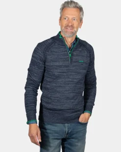 Baumwollpullover mit Reißverschluss Grey - Reef Navy