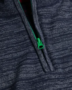 Baumwollpullover mit Reißverschluss Grey - Reef Navy