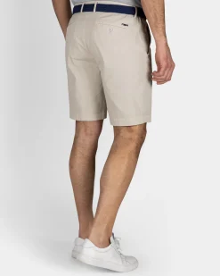 Beige Baumwoll-Shorts mit Stretch