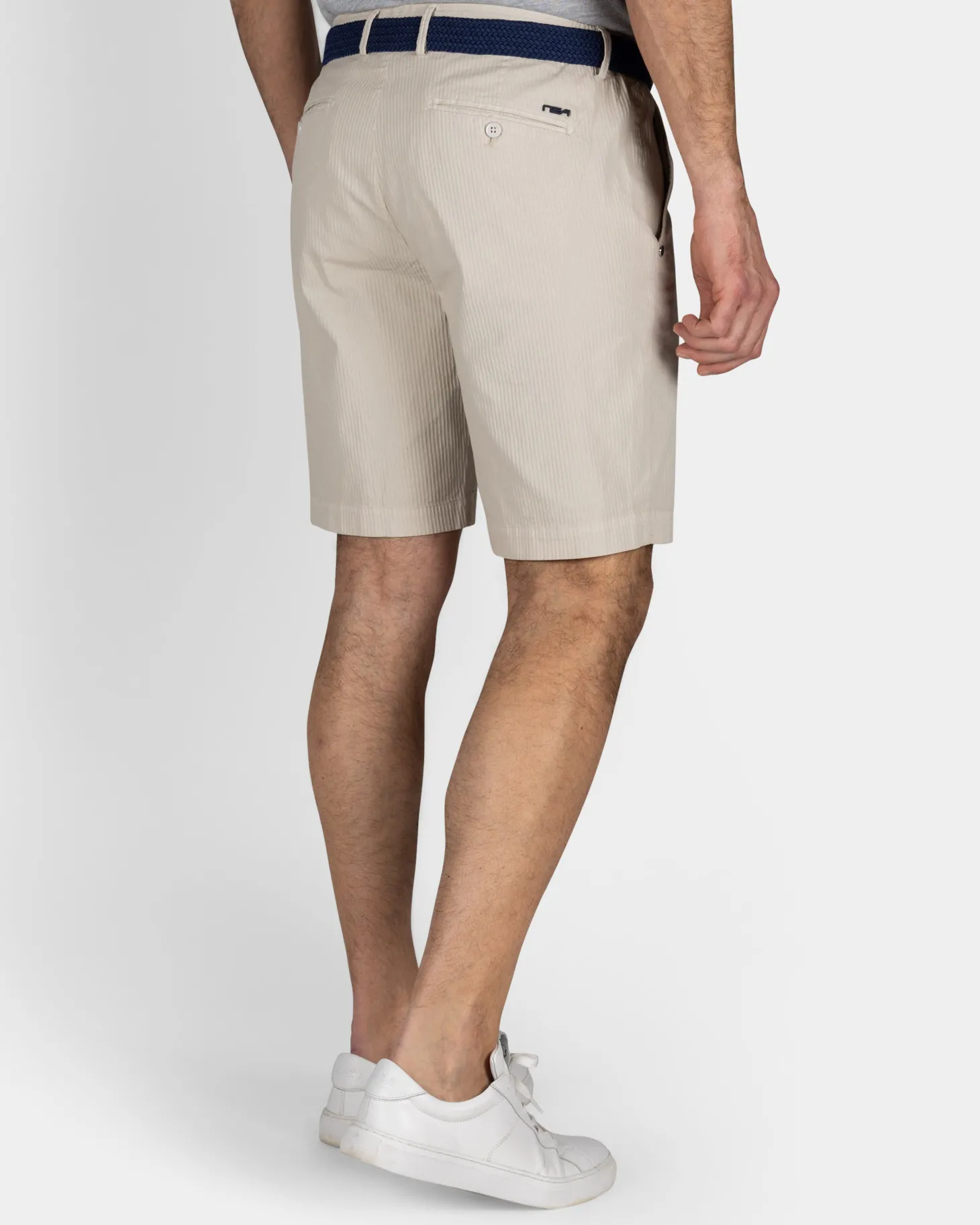 Beige Baumwoll-Shorts mit Stretch