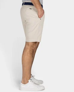 Beige Baumwoll-Shorts mit Stretch