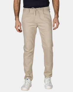 Beige Baumwoll-Stretch-Chino
