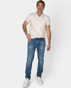 Beiges Poloshirt aus Baumwolle