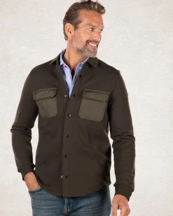 Überhemd aus Baumwollfleece - Smoked Green