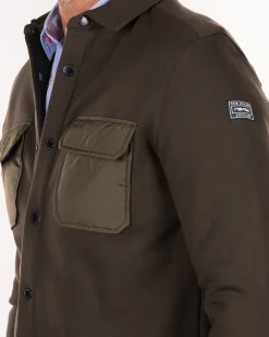 Überhemd aus Baumwollfleece - Smoked Green