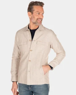 Überhemd aus Leinen - Shimmering Sand