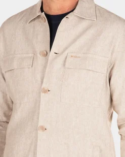 Überhemd aus Leinen - Shimmering Sand