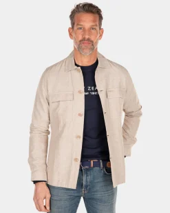 Überhemd aus Leinen - Shimmering Sand