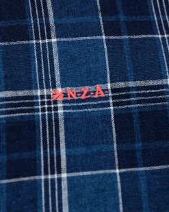 Blau kariertes Hemd - Indigo