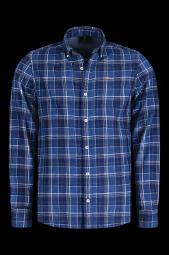 Blau kariertes Hemd - Indigo