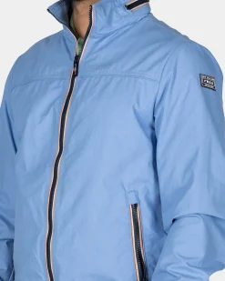 Blaue Baumwoll-Bomber