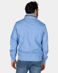 Blaue Baumwoll-Bomber