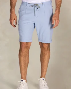 Blaue Cargo-Shorts mit Elasthan