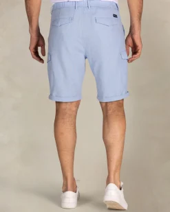 Blaue Cargo-Shorts mit Elasthan