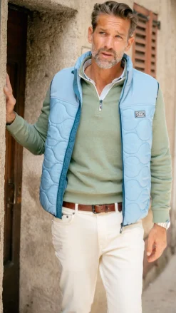 Blauer wattierter Weste - Phantom Blue