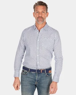 Blaues Hemd mit Leinen - Universal Blue