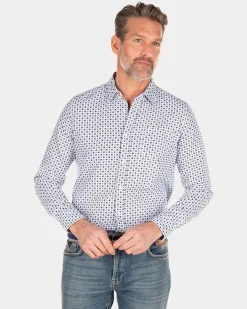 Blaues Hemd mit Leinen - Universal Blue