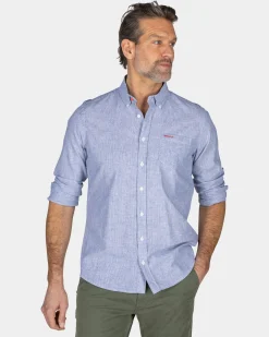 Blaues Leinenhemd
