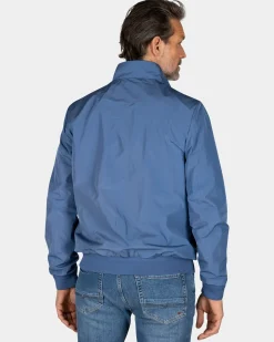 Blaues Nylon-Bomberjacke
