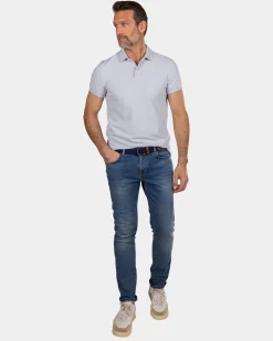 Blaues Polo - Marble Blue